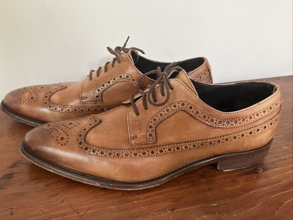 Johnston Murphy Collection Italy Leather Wingtips Brogues Oxfords Mens Shoes 9M